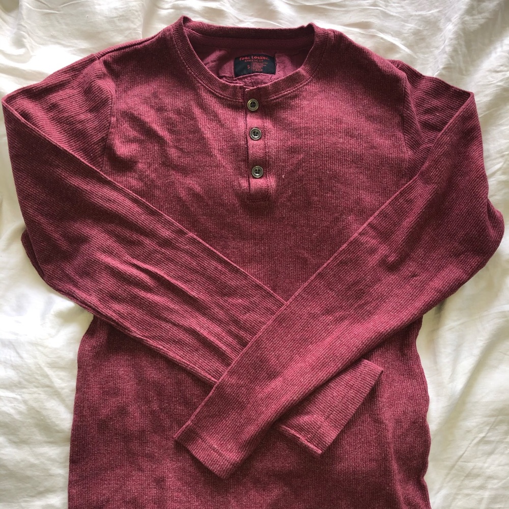 Footlocker Men’s Three Button Long Sleeve Henley